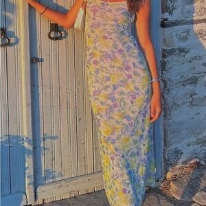 Zara Pastel Floral Maxi Dress
